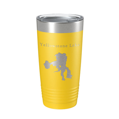 Yellowstone Lake Map Tumbler Travel Mug Insulated Laser Engraved Coffee Cup Wyoming 20 oz-19