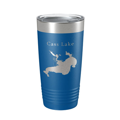 Cass Lake Map Tumbler Travel Mug Insulated Laser Engraved Coffee Cup Michigan 20 oz-6