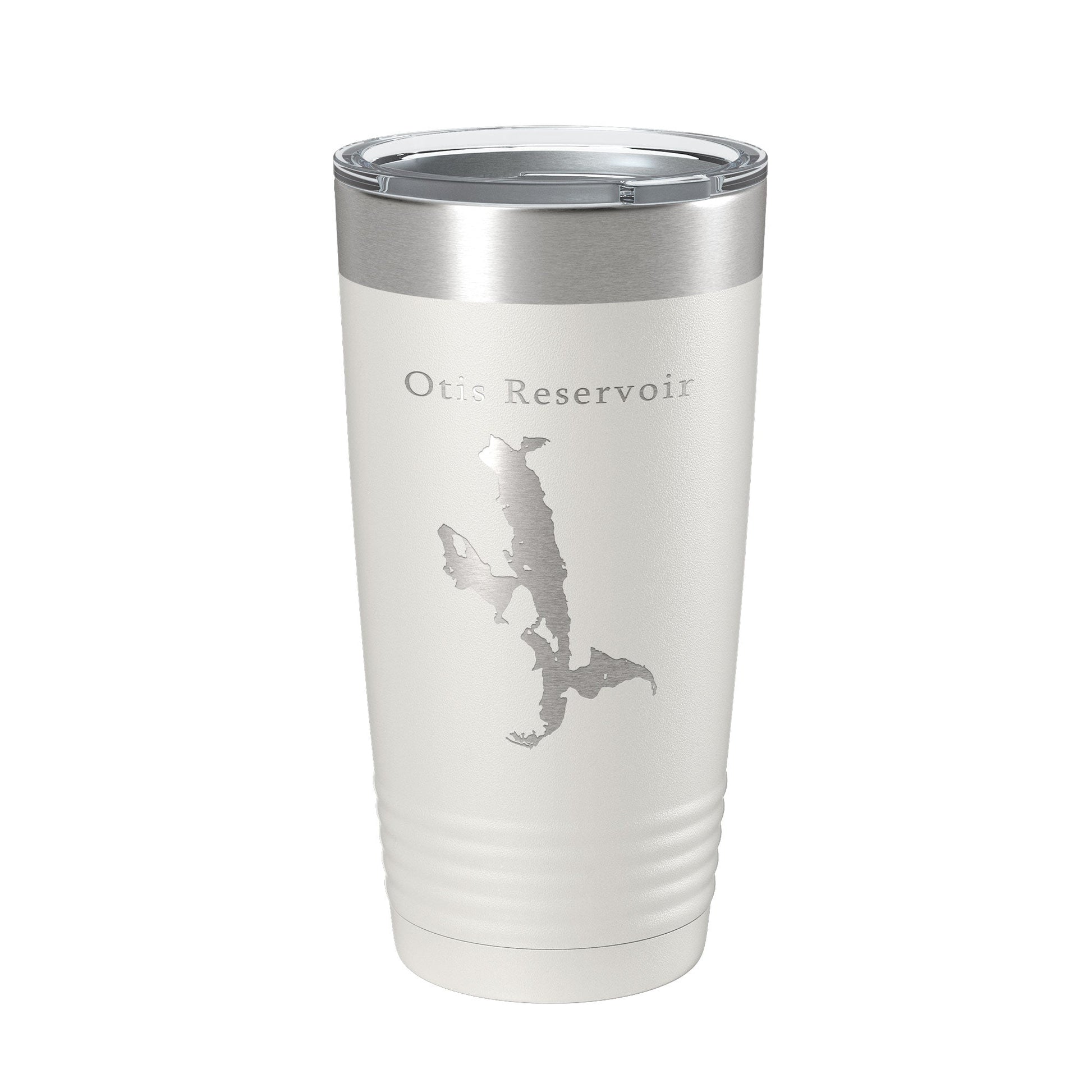 Otis Reservoir Tumbler Lake Map Travel Mug Insulated Laser Engraved Coffee Cup Massachusetts 20 oz-1
