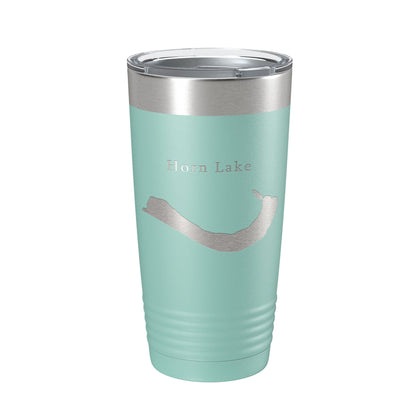 Horn Lake Map Tumbler Travel Mug Insulated Laser Engraved Coffee Cup Mississippi 20 oz-12