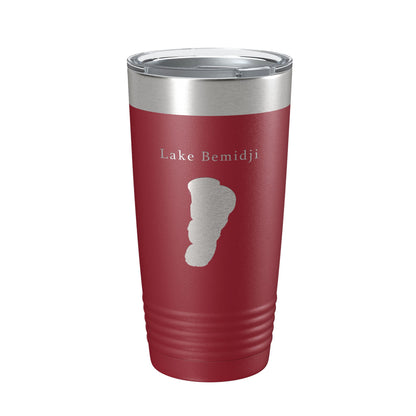 Lake Bemidji Map Tumbler Travel Mug Insulated Laser Engraved Coffee Cup Minnesota 20 oz-18