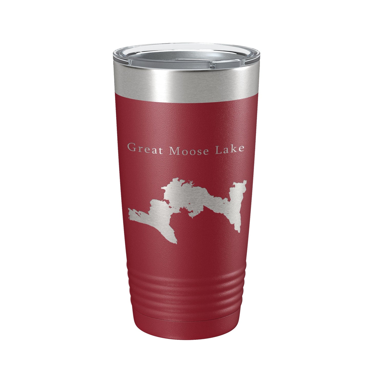 Great Moose Lake Map Tumbler Travel Mug Insulated Laser Engraved Coffee Cup Maine 20 oz-18