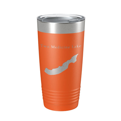 Two Medicine Lake Map Tumbler Travel Mug Insulated Laser Engraved Coffee Cup Montana 20 oz-17