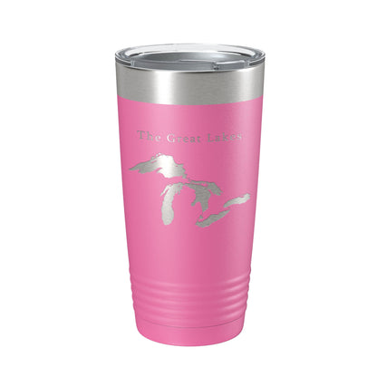 The Great Lakes Map Tumbler Travel Mug Insulated Laser Engraved Coffee Cup Superior Michigan Huron Erie Ontario 20 oz-11
