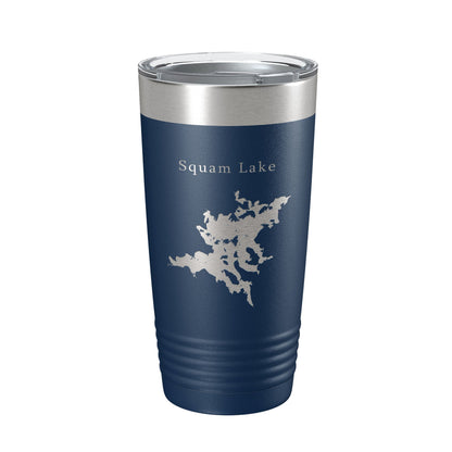 Squam Lake Map Tumbler Travel Mug Insulated Laser Engraved Coffee Cup New Hampshire 20 oz-2