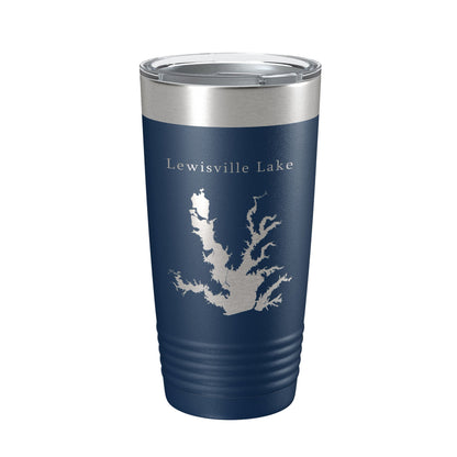 Lewisville Lake Map Tumbler Travel Mug Insulated Laser Engraved Coffee Cup Texas 20 oz-8