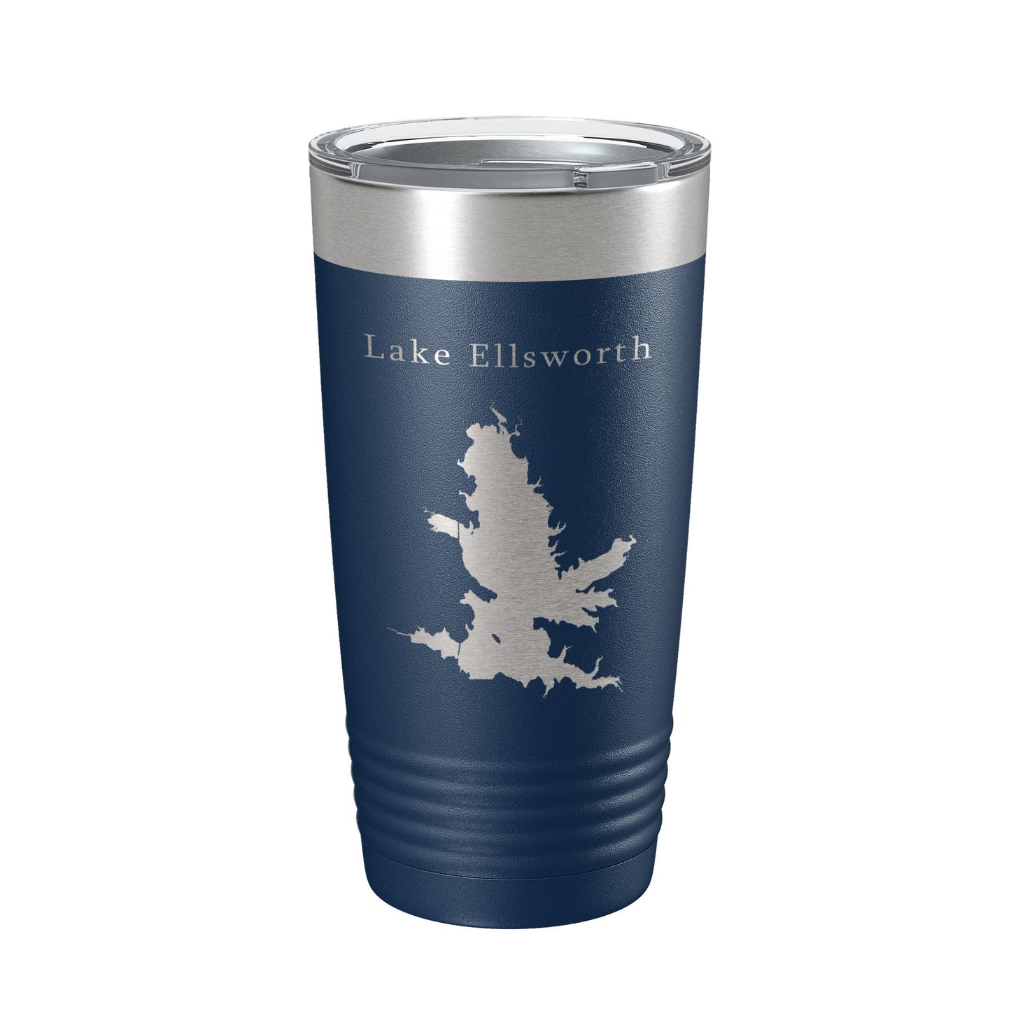 Lake Ellsworth Map Tumbler Travel Mug Insulated Laser Engraved Coffee Cup Oklahoma 20 oz-2