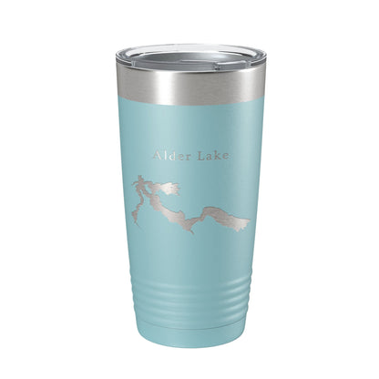 Alder Lake Map Tumbler Travel Mug Insulated Laser Engraved Coffee Cup Washington 20 oz-13