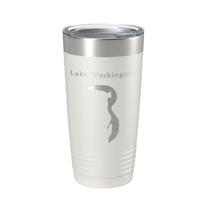 Lake Washington Map Tumbler Travel Mug Insulated Laser Engraved Coffee Cup Mississippi 20 oz-7