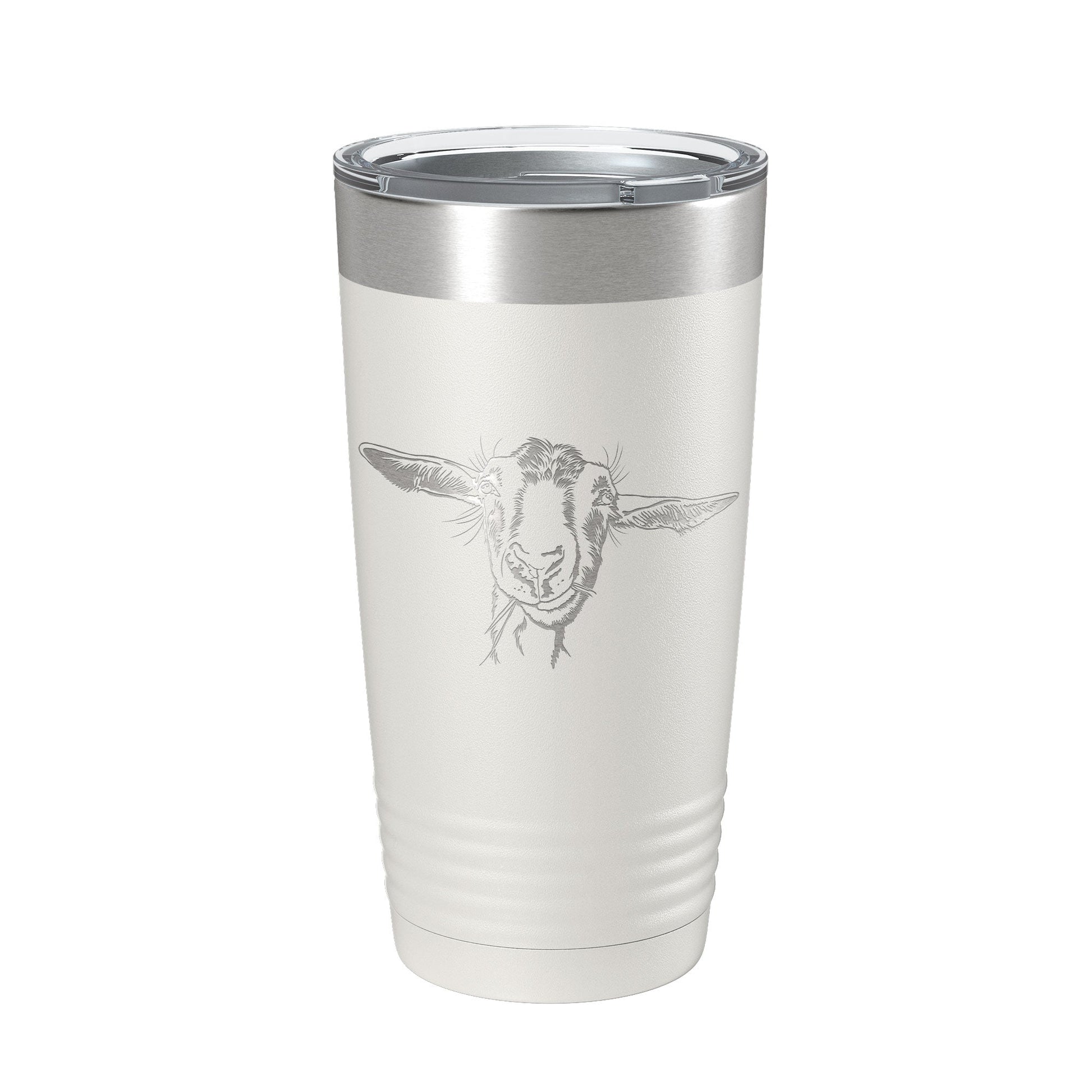 Goat Tumbler Goat Face Travel Mug Insulated Laser Engraved Coffee Cup Farmer Gift 4H 20 oz-1