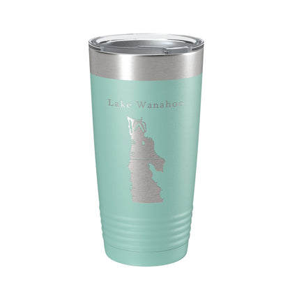 Lake Wanahoo Map Tumbler Travel Mug Insulated Laser Engraved Coffee Cup Nebraska 20 oz-12