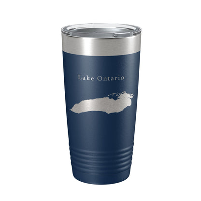 Lake Ontario Map Tumbler Travel Mug Insulated Laser Engraved Coffee Cup New York 20 oz-2