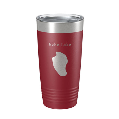 Echo Lake Map Tumbler Travel Mug Insulated Laser Engraved Coffee Cup White Mountains New Hampshire 20 oz-18