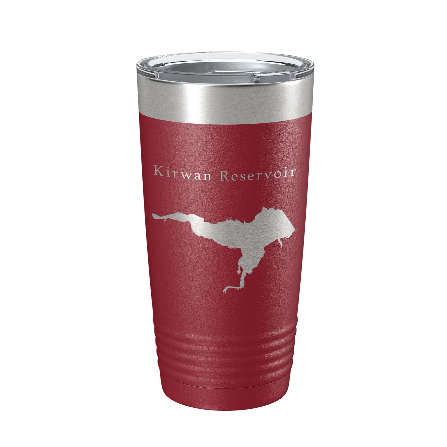 Kirwan Reservoir Tumbler Lake Map Travel Mug Insulated Laser Engraved Coffee Cup Kansas 20 oz-18
