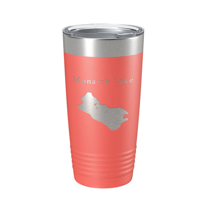 Monarch Lake Map Tumbler Travel Mug Insulated Laser Engraved Coffee Cup Colorado 20 oz-20