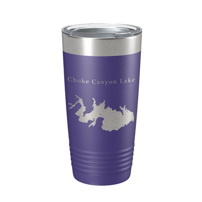Choke Canyon Lake Map Tumbler Travel Mug Insulated Laser Engraved Coffee Cup Texas 20 oz-15