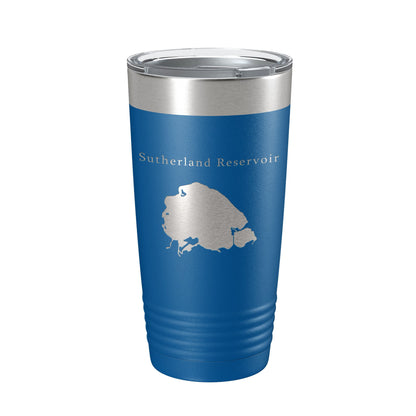 Sutherland Reservoir Tumbler Lake Map Travel Mug Insulated Laser Engraved Coffee Cup Nebraska 20 oz-6