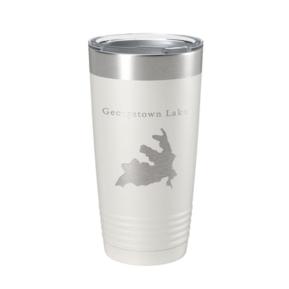 Georgetown Lake Map Tumbler Travel Mug Insulated Laser Engraved Coffee Cup Montana 20 oz-1