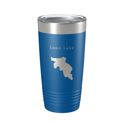 Loon Lake Map Tumbler Travel Mug Insulated Laser Engraved Coffee Cup Washington 20 oz-6