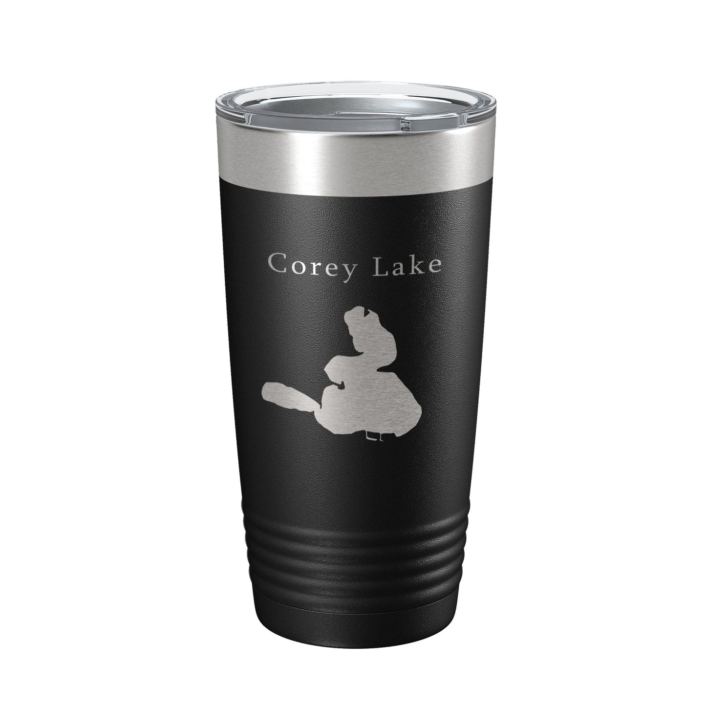 Corey Lake Map Tumbler Travel Mug Insulated Laser Engraved Coffee Cup Michigan 20 oz-5