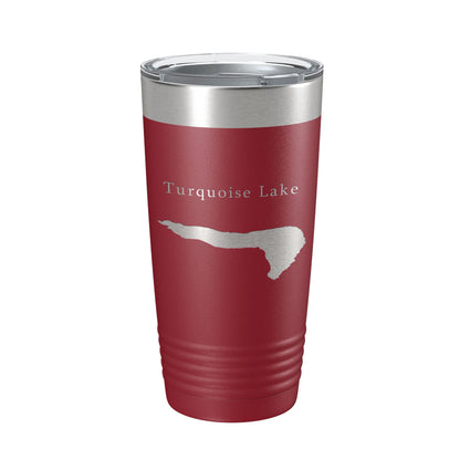 Turquoise Lake Map Tumbler Travel Mug Insulated Laser Engraved Coffee Cup Colorado 20 oz-18