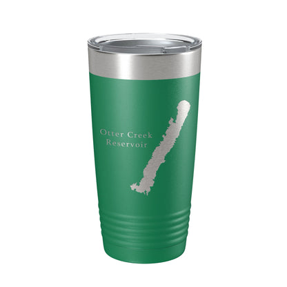 Otter Creek Reservoir Tumbler Lake Map Travel Mug Insulated Laser Engraved Coffee Cup Utah 20 oz-9
