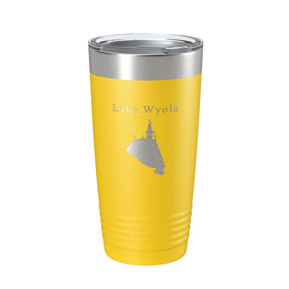 Lake Wyola Map Tumbler Travel Mug Insulated Laser Engraved Coffee Cup Massachusetts 20 oz-4