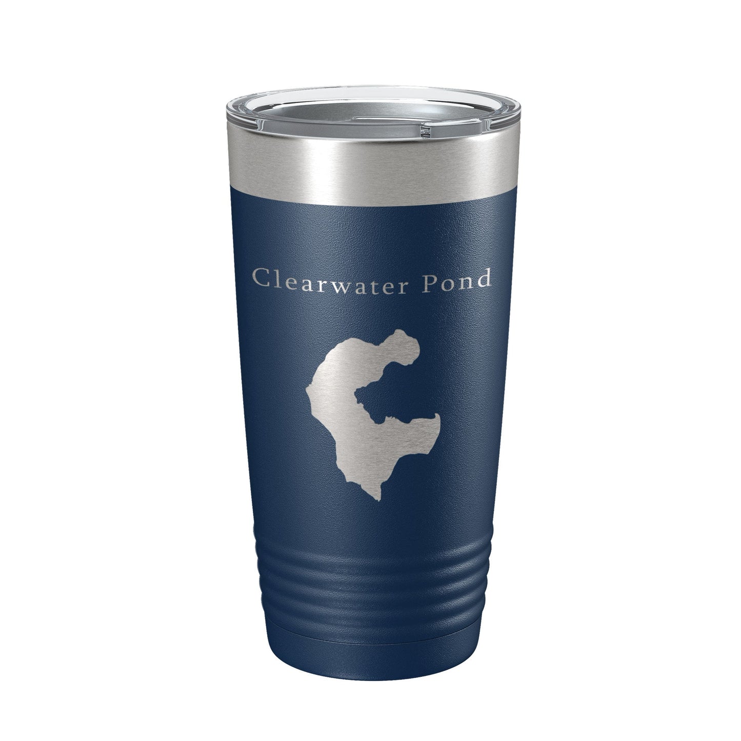 Clearwater Pond Lake Map Tumbler Travel Mug Insulated Laser Engraved Coffee Cup Maine 20 oz-2