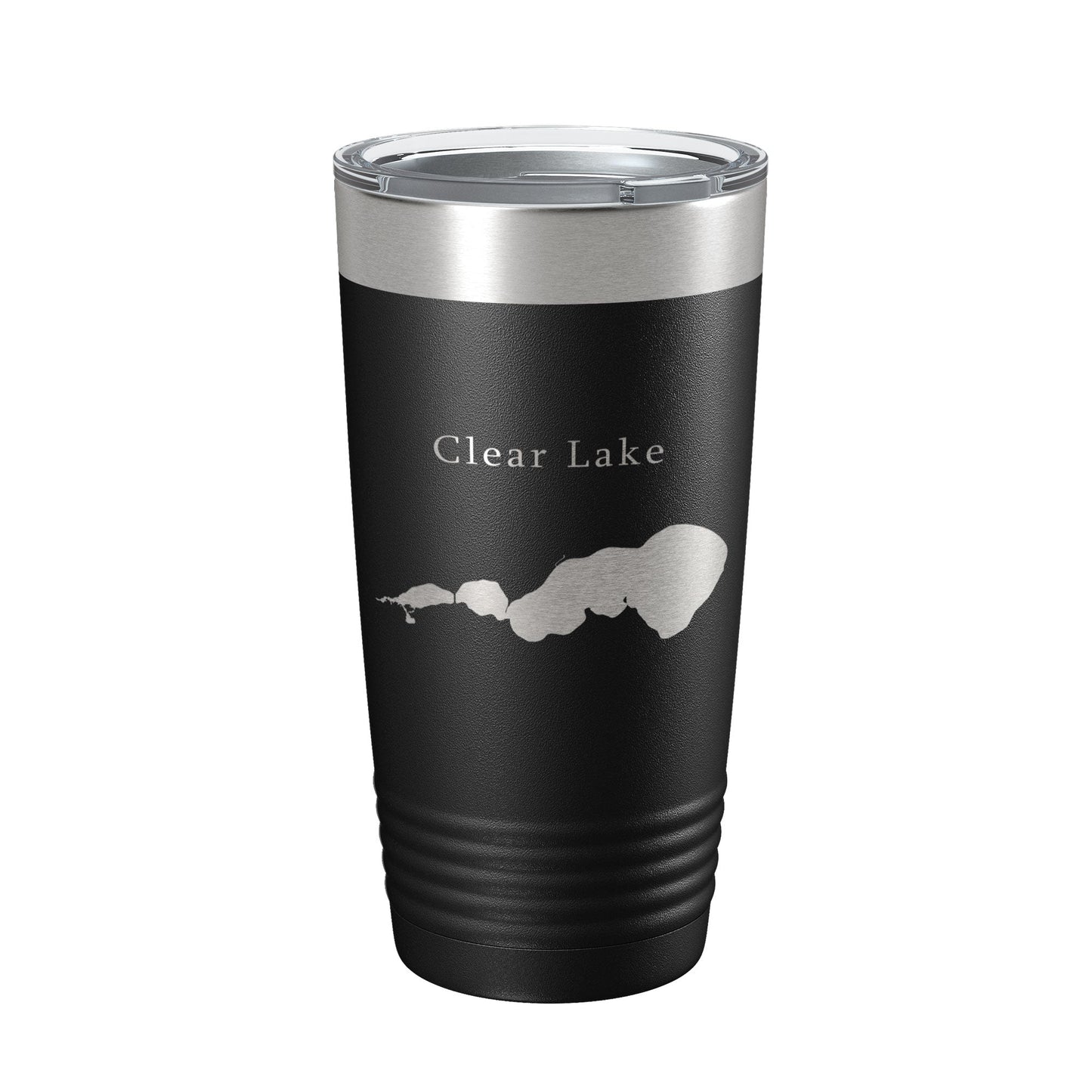 Clear Lake Map Tumbler Travel Mug Insulated Laser Engraved Coffee Cup Iowa 20 oz-5