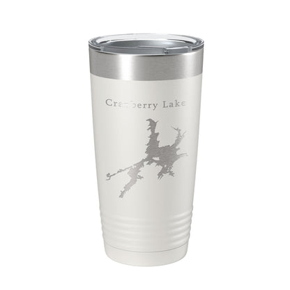 Cranberry Lake Map Tumbler Travel Mug Insulated Laser Engraved Coffee Cup New York 20 oz-7