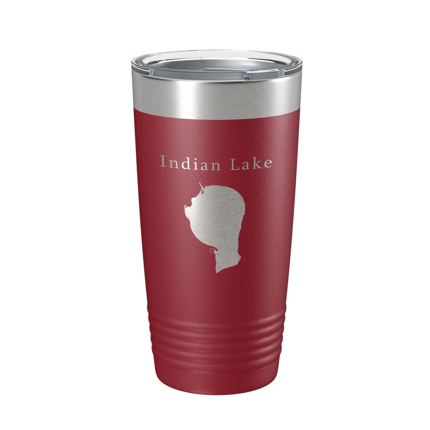 Indian Lake Map Tumbler Travel Mug Insulated Laser Engraved Coffee Cup Silver Creek Township Michigan 20 oz-18