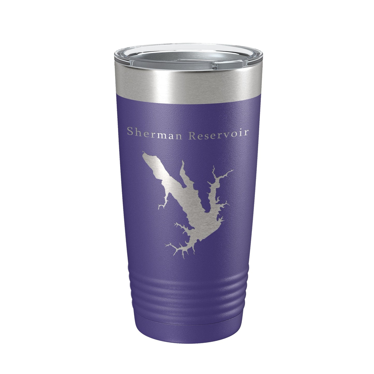 Sherman Reservoir Tumbler Lake Map Travel Mug Insulated Laser Engraved Coffee Cup Nebraska 20 oz-15