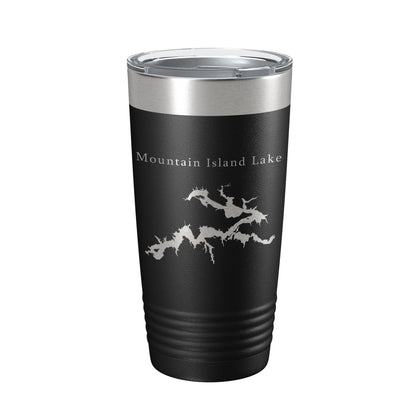 Mountain Island Lake Map Tumbler Travel Mug Insulated Laser Engraved Coffee Cup North Carolina 20 oz-5