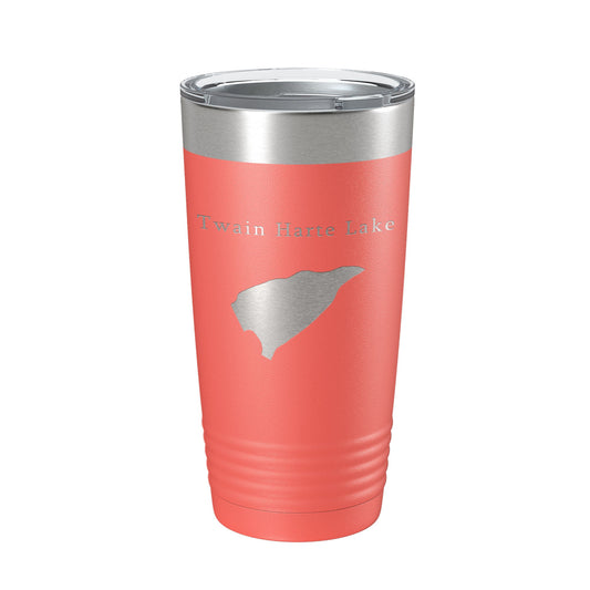 Twain Harte Lake Map Tumbler Travel Mug Insulated Laser Engraved Coffee Cup California 20 oz-20