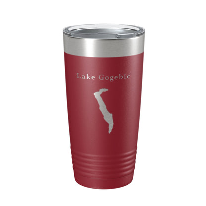 Lake Gogebic Map Tumbler Travel Mug Insulated Laser Engraved Coffee Cup Michigan 20 oz-18