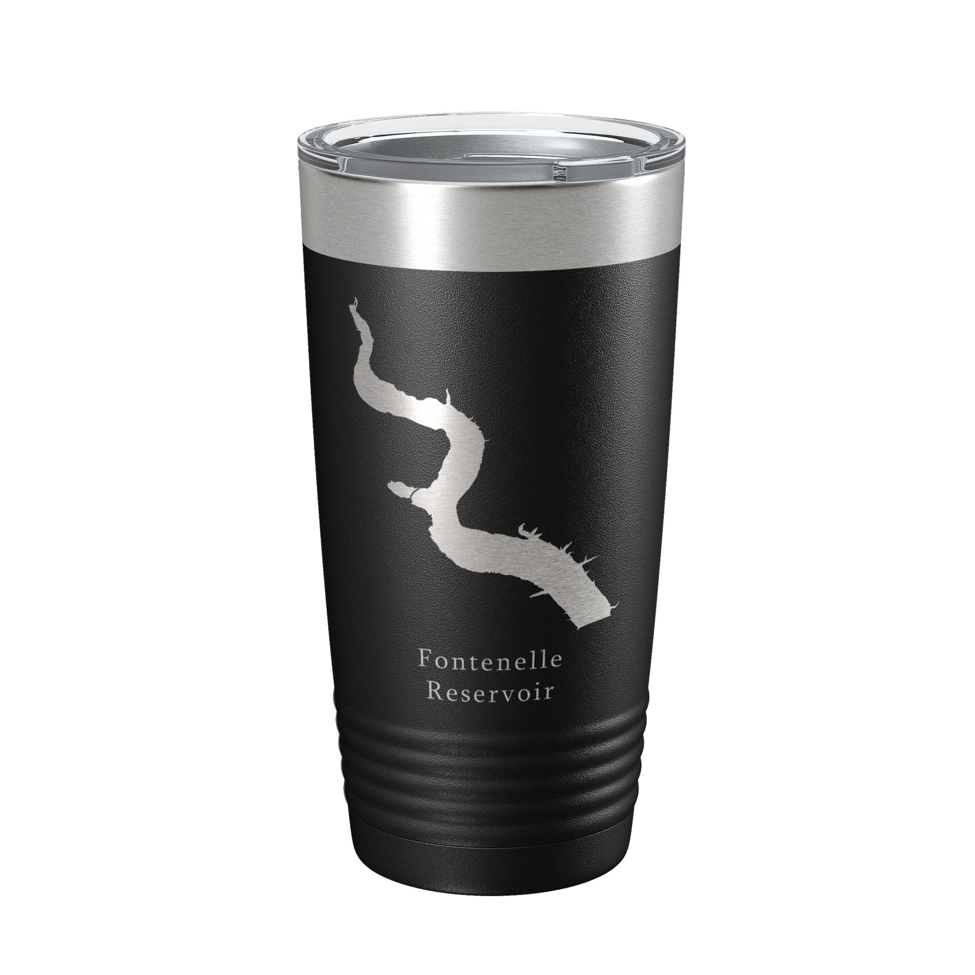 Fontenelle Reservoir Tumbler Lake Map Travel Mug Insulated Laser Engraved Coffee Cup Wyoming 20 oz-5