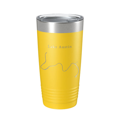 Lake Austin Map Tumbler Travel Mug Insulated Laser Engraved Coffee Cup Texas 20 oz-19