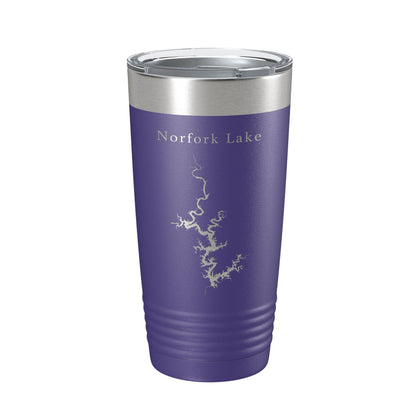 Norfork Lake Map Tumbler Travel Mug Insulated Laser Engraved Coffee Cup Arkansas Missouri 20 oz-15