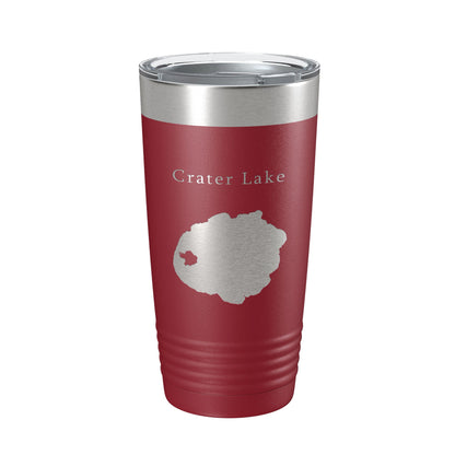 Crater Lake Map Tumbler Travel Mug Insulated Laser Engraved Coffee Cup Oregon 20 oz-18