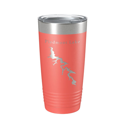 Piedmont Lake Map Tumbler Travel Mug Insulated Laser Engraved Coffee Cup Ohio 20 oz-20
