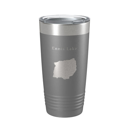Ennis Lake Map Tumbler Travel Mug Insulated Laser Engraved Coffee Cup Montana 20 oz-16