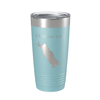 Chilkoot Lake Map Tumbler Travel Mug Insulated Laser Engraved Coffee Cup Alaska 20 oz-13