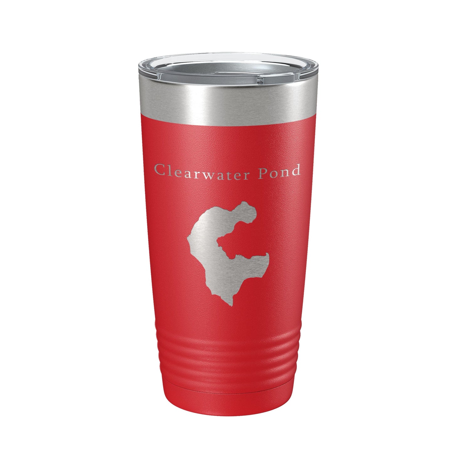 Clearwater Pond Lake Map Tumbler Travel Mug Insulated Laser Engraved Coffee Cup Maine 20 oz-10