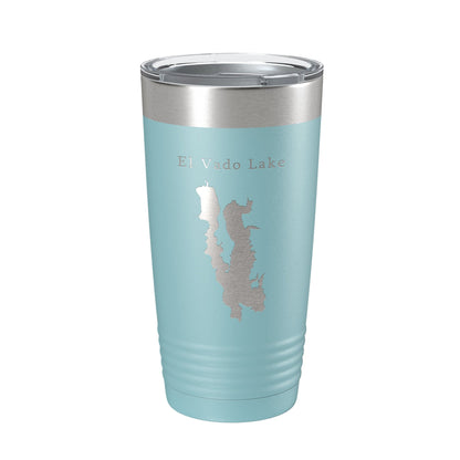El Vado Lake Map Tumbler Travel Mug Insulated Laser Engraved Coffee Cup New Mexico 20 oz-13