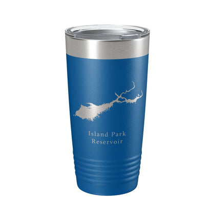 Island Park Reservoir Tumbler Lake Map Travel Mug Insulated Laser Engraved Coffee Cup Idaho 20 oz-6
