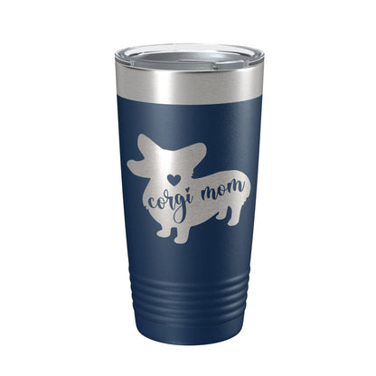 Corgi Mom Tumbler Dog Travel Mug Gift Insulated Laser Engraved Coffee Cup 20 oz-2