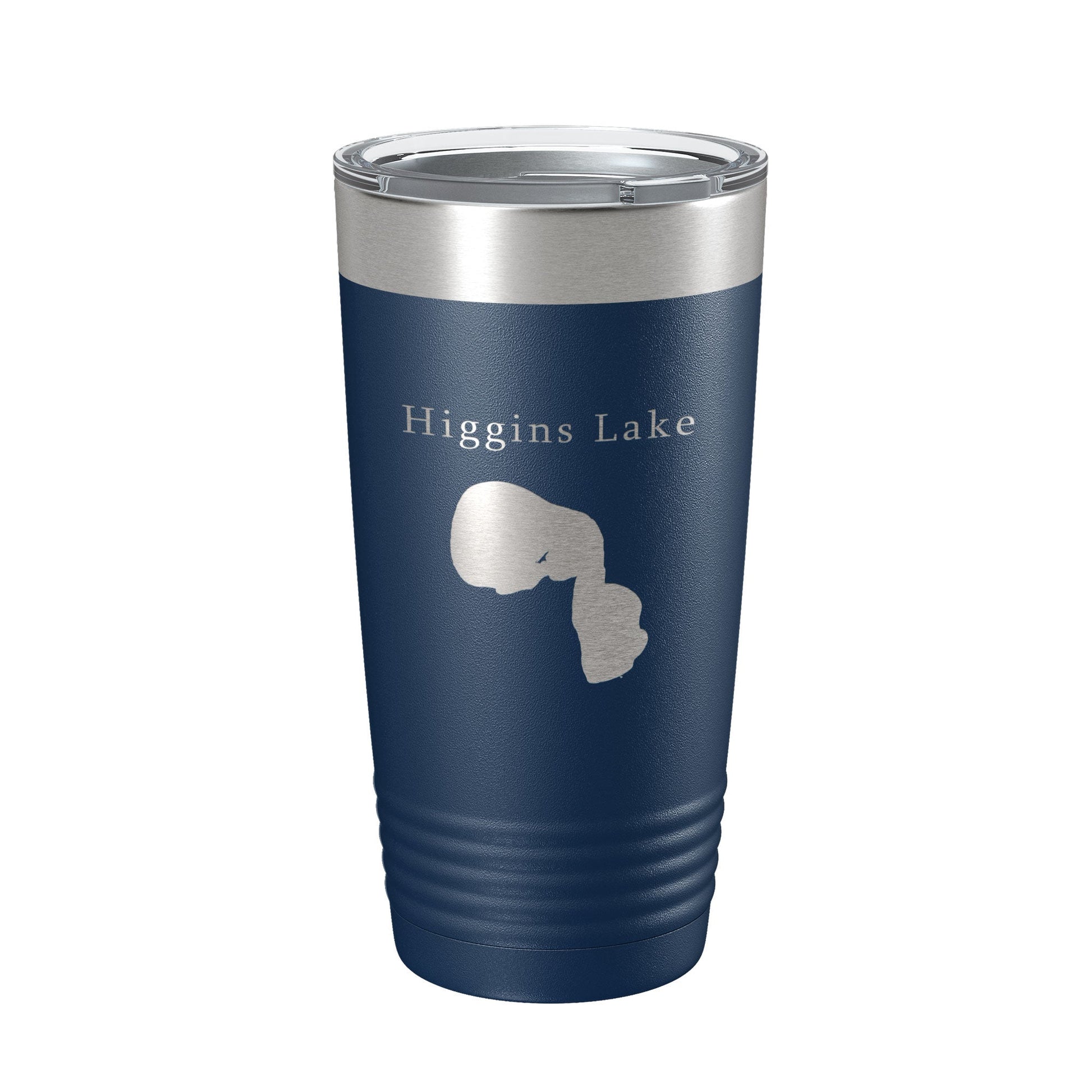 Higgins Lake Map Tumbler Travel Mug Insulated Laser Engraved Coffee Cup Michigan 20 oz-2