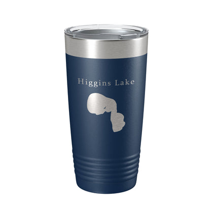 Higgins Lake Map Tumbler Travel Mug Insulated Laser Engraved Coffee Cup Michigan 20 oz-8
