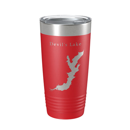 Devil's Lake Map Tumbler Travel Mug Insulated Laser Engraved Coffee Cup Oregon 20 oz-10