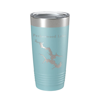 Peckerwood Lake Map Tumbler Travel Mug Insulated Laser Engraved Coffee Cup Hartz Reservoir Arkansas 20 oz-13